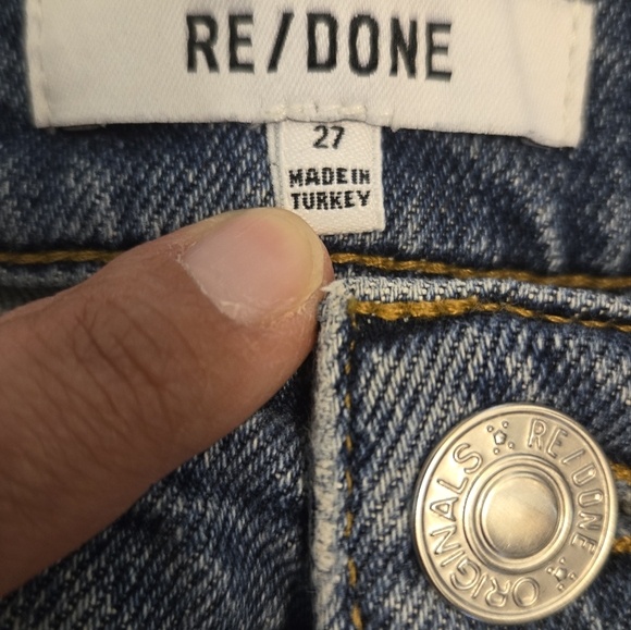 RE/DONE 90s High Rise Ankle Crop Sz 27 - Picture 5 of 13